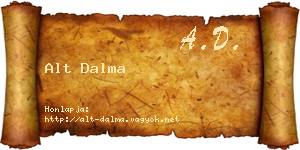 Alt Dalma névjegykártya